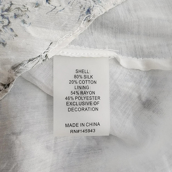 Chelsea and Walker Silk Asymmetrical Floral Midi Dress - Picture 8 of 11